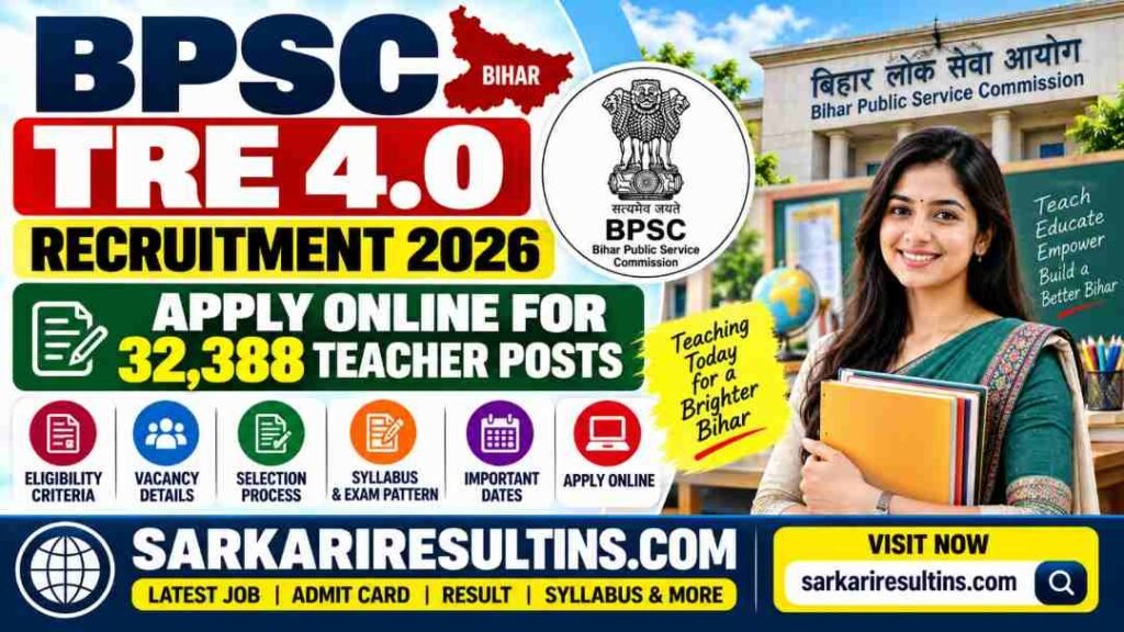 BPSC TRE 4.0 Recruitment 2026